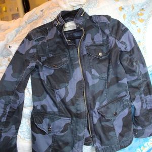 Abercrombie Camouflage Jacket in Black/Grey